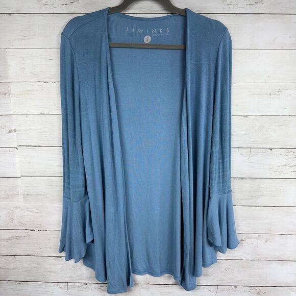 JJ Winks Blue Rib Soft Lounge Cardigan - Picture 1 of 7